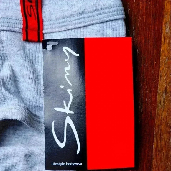 NWT Skiny slip briefs in Heather gray vintage w/ fly 100% cotton choose size - Picture 3 of 6